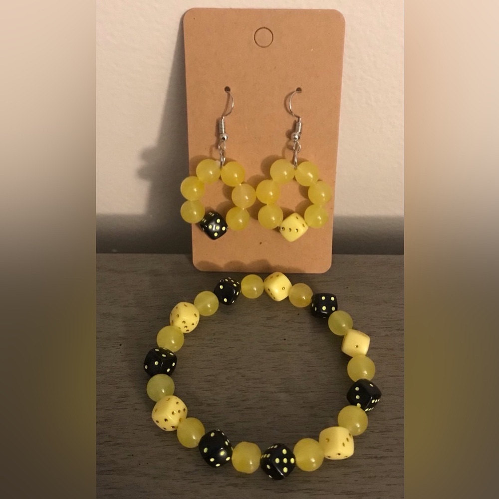 Dices bracelets,earrings